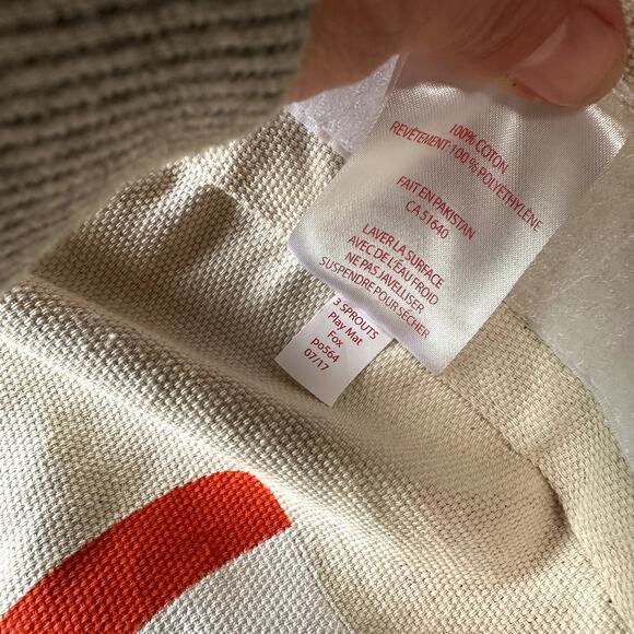 3 Sprouts Convertible Toy Storage Bag and Portable Play Mat, Orange Fox Pattern - Picture 15 of 15